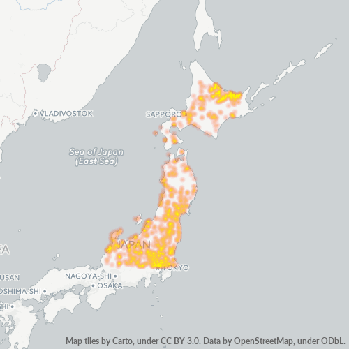 Bedrijfsconcentratie in Postcode 099 - Hokkaido (Japan)