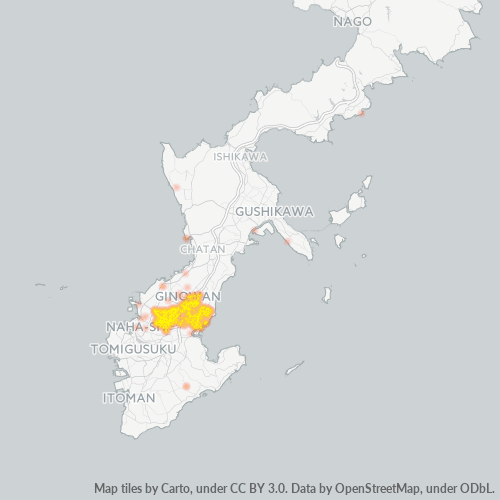 Bedrijfsconcentratie in Postcode 903 - Shuri-ikehatachō, Okinawa (prefectuur)