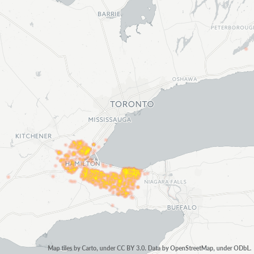 Bedriftskonsentrasjon i Postnummer L0R - Ontario