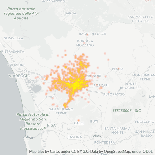 Dami ng Negosyo sa Postal Code 55100 - Lucca, Tuscany