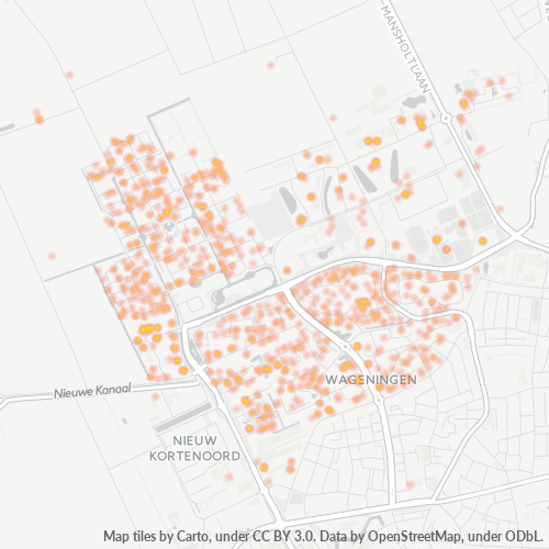 Dami ng Negosyo sa Postal Code 6708 - Wageningen, Provincie Gelderland