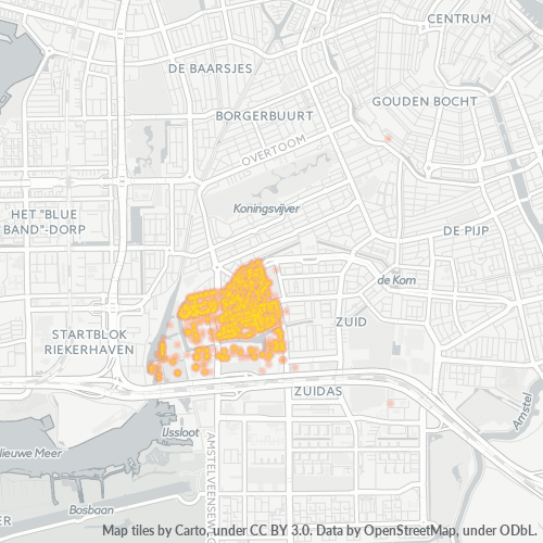 Dami ng Negosyo sa Postal Code 1076 - Amsterdam, Provincie Noord-Holland