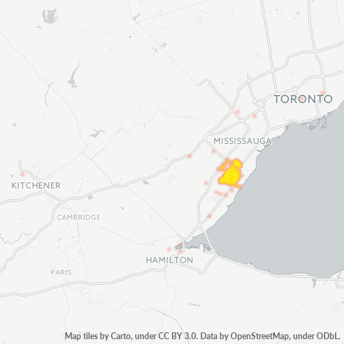 Verksamhetskoncentration i Postnummer L6H - Oakville, Ontario
