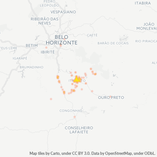 Dami ng Negosyo sa Postal Code 35450-000 - Itabirito, Minas Gerais