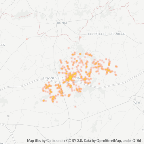 Bedrijfsconcentratie in Postcode 7911 - België
