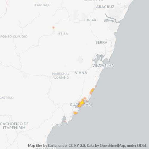 Concentració d'empreses a Codi Postal 29216-000 - Guarapari, Estat d'Espírito Santo