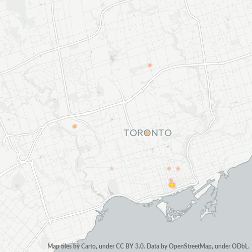 Bedrijfsconcentratie in Postcode M5X - Toronto, Ontario
