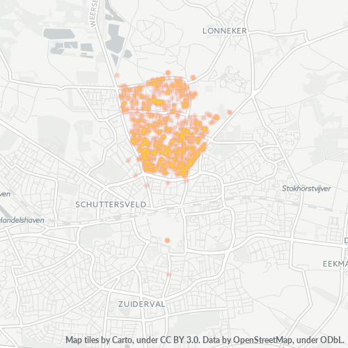 Dami ng Negosyo sa Postal Code 7523 - Enschede, Provincie Overijssel