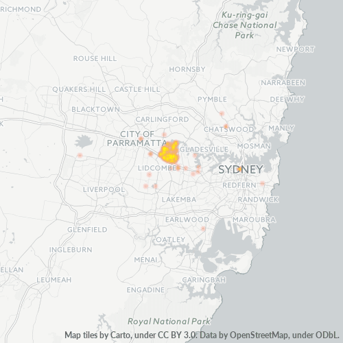 Dami ng Negosyo sa Postal Code 2127 - Sydney, New South Wales