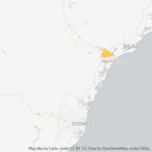 Dami ng Negosyo sa Postal Code 2322 - Newcastle, New South Wales
