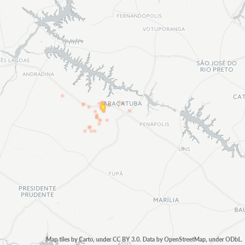 Dami ng Negosyo sa Postal Code 16700-000 - Guararapes, São Paulo
