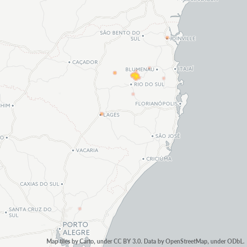 Bedrijfsconcentratie in Postcode 89140-000 - Ibirama, Santa Catarina (Brazilië)