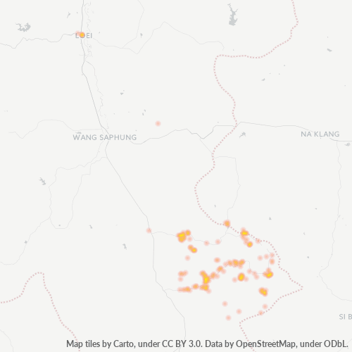 Bedrijfsconcentratie in Postcode 42240 - Pha Khao, Changwat Loei