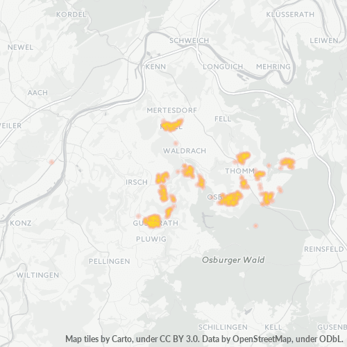 Business Concentration in Postal Code 54317 - Riveris, Rhineland-Palatinate