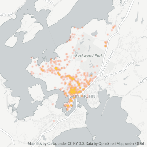 Dami ng Negosyo sa Postal Code E2K - Saint John, New Brunswick