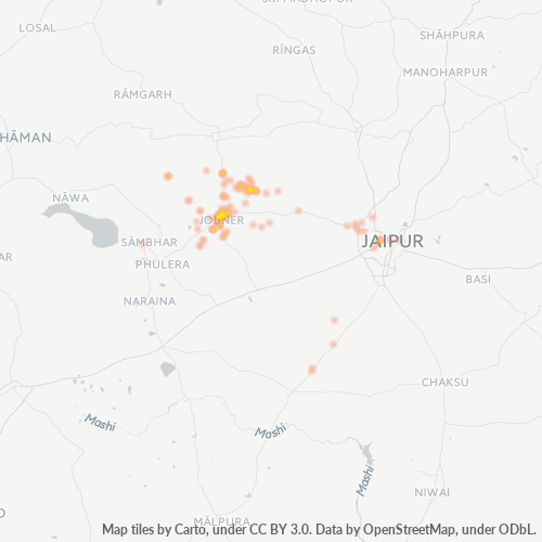 Bedrijfsconcentratie in Postcode 303328 - Rajasthan