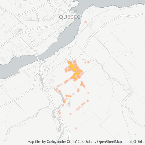 Bedrijfsconcentratie in Postcode G6Z - Lévis, Quebec (provincie)