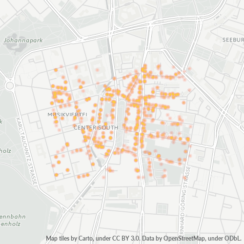 Bedrijfsconcentratie in Postcode 04107 - Leipzig, Saksen (deelstaat)