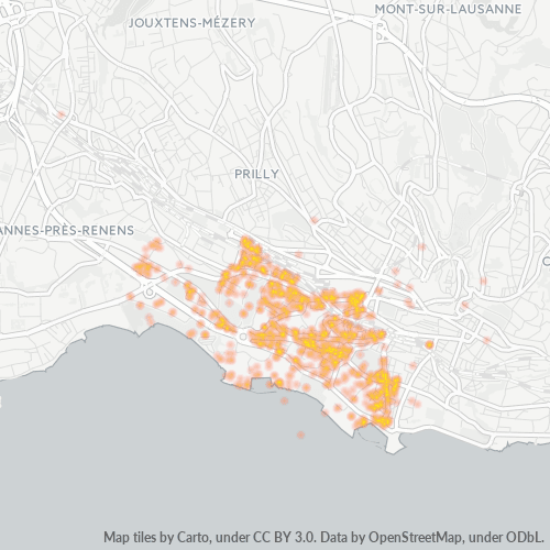 Dami ng Negosyo sa Postal Code 1007 - Lausanne, Canton de Vaud