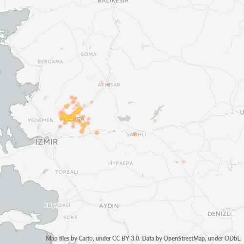 Dami ng Negosyo sa Postal Code 45000 - Manisa, Manisa Province