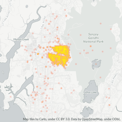 Bedrijfsconcentratie in Postcode 400101 - Bombay, Maharashtra