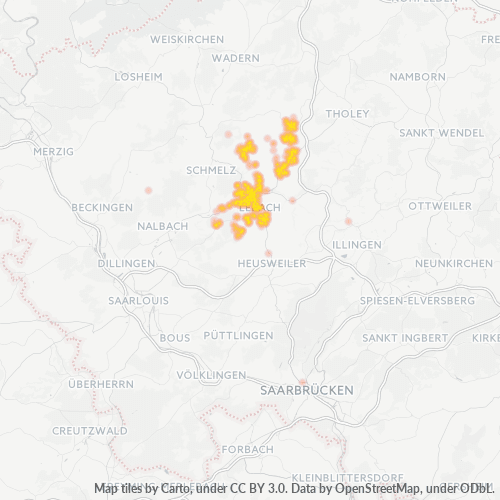 Bedrijfsconcentratie in Postcode 66822 - Lebach, Saarland
