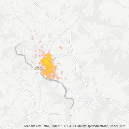 Business Concentration in Postal Code 27002 - Lugo, Galicia (Spain)