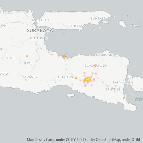 Dami ng Negosyo sa Postal Code 68131 - Jember, Silangang Java