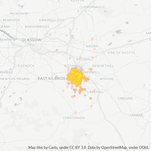 Dami ng Negosyo sa Postal Code ML3 - Hamilton, Scotland