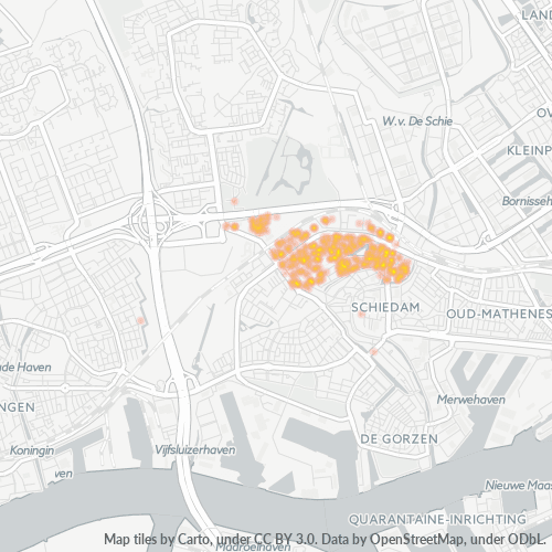 Dami ng Negosyo sa Postal Code 3119 - Schiedam, Provincie Zuid-Holland