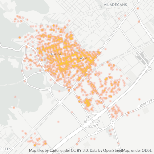 Bedrijfsconcentratie in Postcode 08850 - Gavà, Catalonië