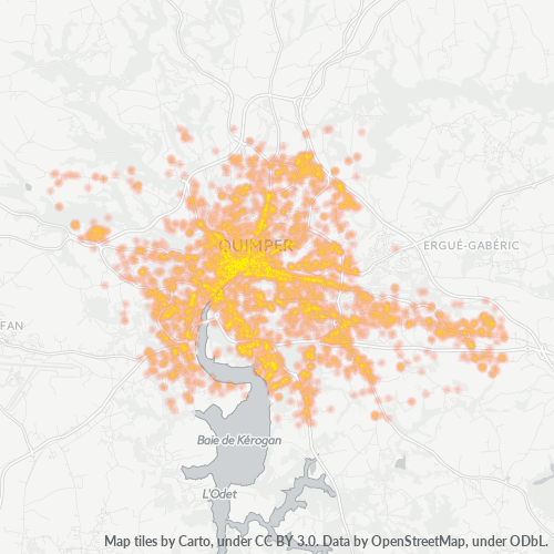 Dami ng Negosyo sa Postal Code 29000 - Quimper, Bretanya