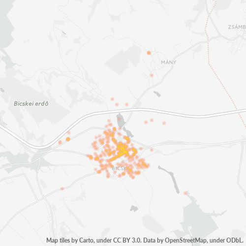 Dami ng Negosyo sa Postal Code 2060 - Bicske, Fejér megye