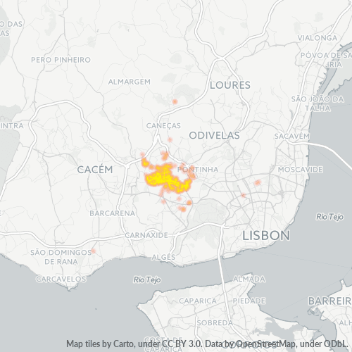 Dami ng Negosyo sa Postal Code 2700 - Amadora, Distrito de Lisboa