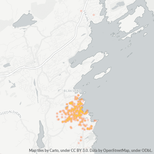 Bedrijfsconcentratie in Postcode 1390 - Asker, Akershus