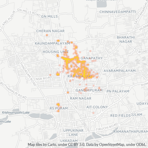 Dami ng Negosyo sa Postal Code 641027 - Coimbatore, State of Tamil Nādu