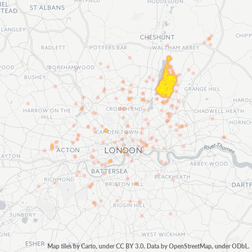 Dami ng Negosyo sa Postal Code E4 - United Kingdom