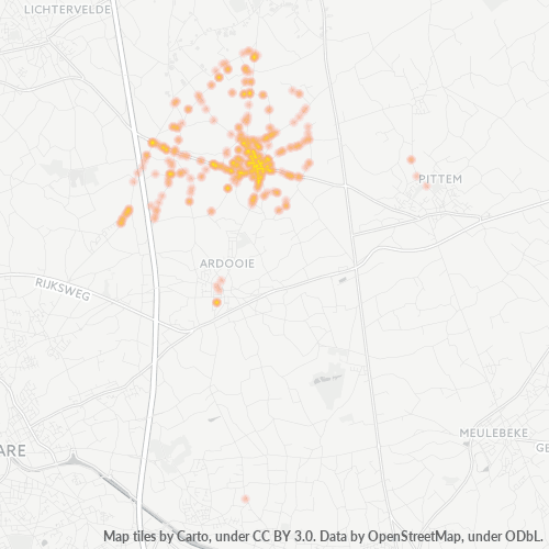 Bedrijfsconcentratie in Postcode 8851 - België
