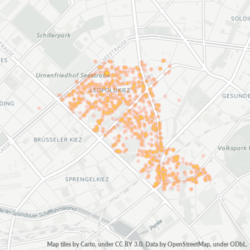 Concentrarea activității în Cod Postal 13347 - Berlin