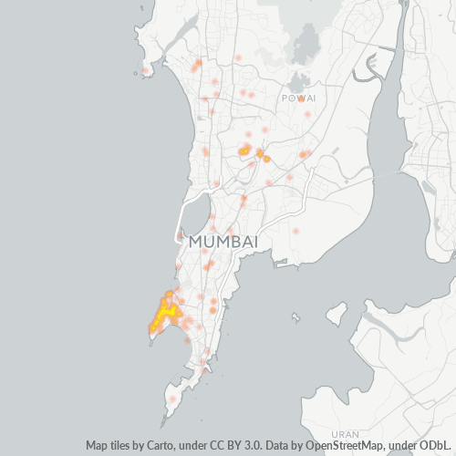 Bedrijfsconcentratie in Postcode 400036 - Bombay, Maharashtra