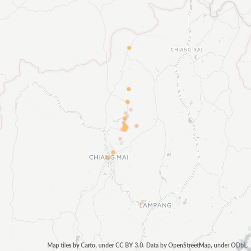 Dami ng Negosyo sa Postal Code 50190 - Phrao, Lalawigan ng Chiang Mai