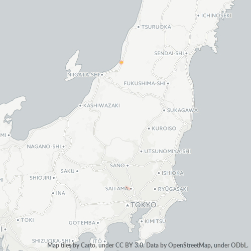 Bedrijfsconcentratie in Postcode 116 - Tokyo Prefecture