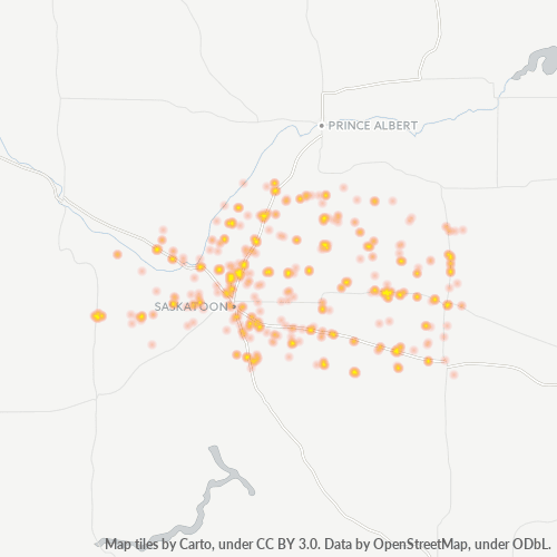 Bedrijfsconcentratie in Postcode S0K - Saskatchewan