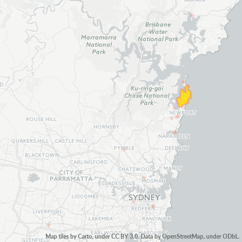 Dami ng Negosyo sa Postal Code 2107 - Avalon, New South Wales