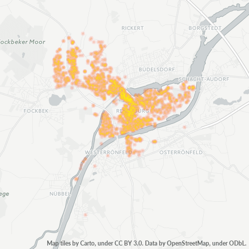 Konsentrasi Bisnis di Kode Pos 24768 - Rendsburg, Schleswig-Holstein