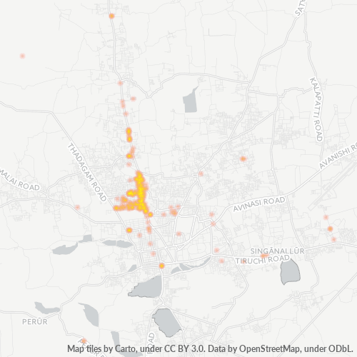 Dami ng Negosyo sa Postal Code 641043 - Coimbatore, State of Tamil Nādu
