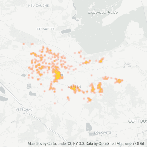 Business Concentration in Postal Code 03096 - Guhrow, Brandenburg