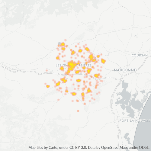 Dami ng Negosyo sa Postal Code 11200 - Boutenac, Languedoc-Roussillon