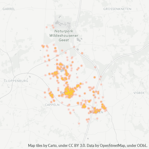 Bedrijfsconcentratie in Postcode 49685 - Emstek, Nedersaksen