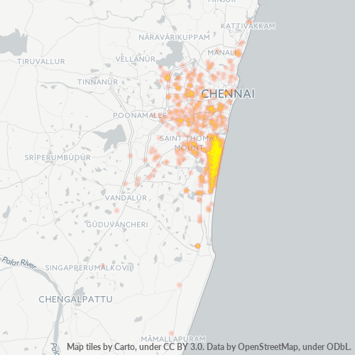 Dami ng Negosyo sa Postal Code 600041 - Saidapet, State of Tamil Nādu